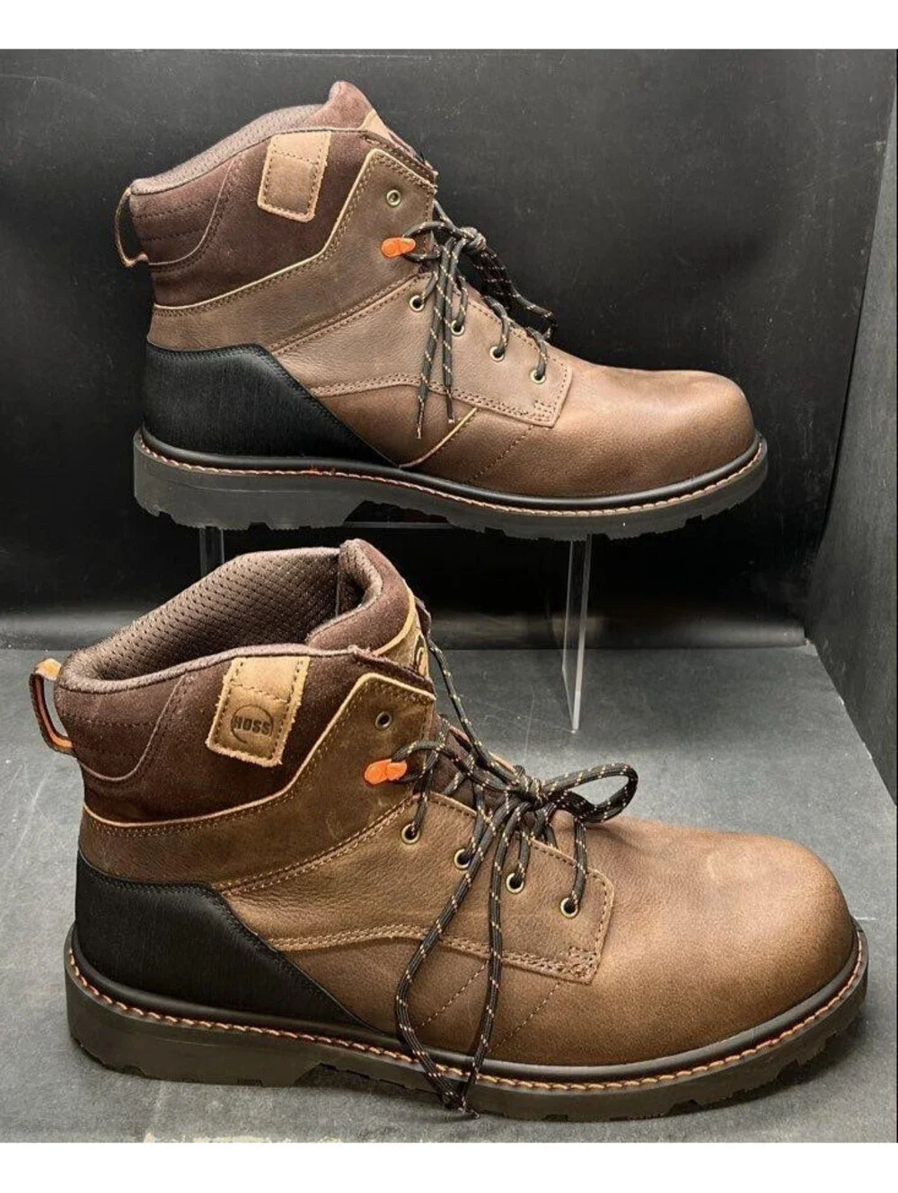 HOSS CARSON BROWN COMPOSITE TOE MEN'S 60413-D BOOTS - NEW with box Sz 18